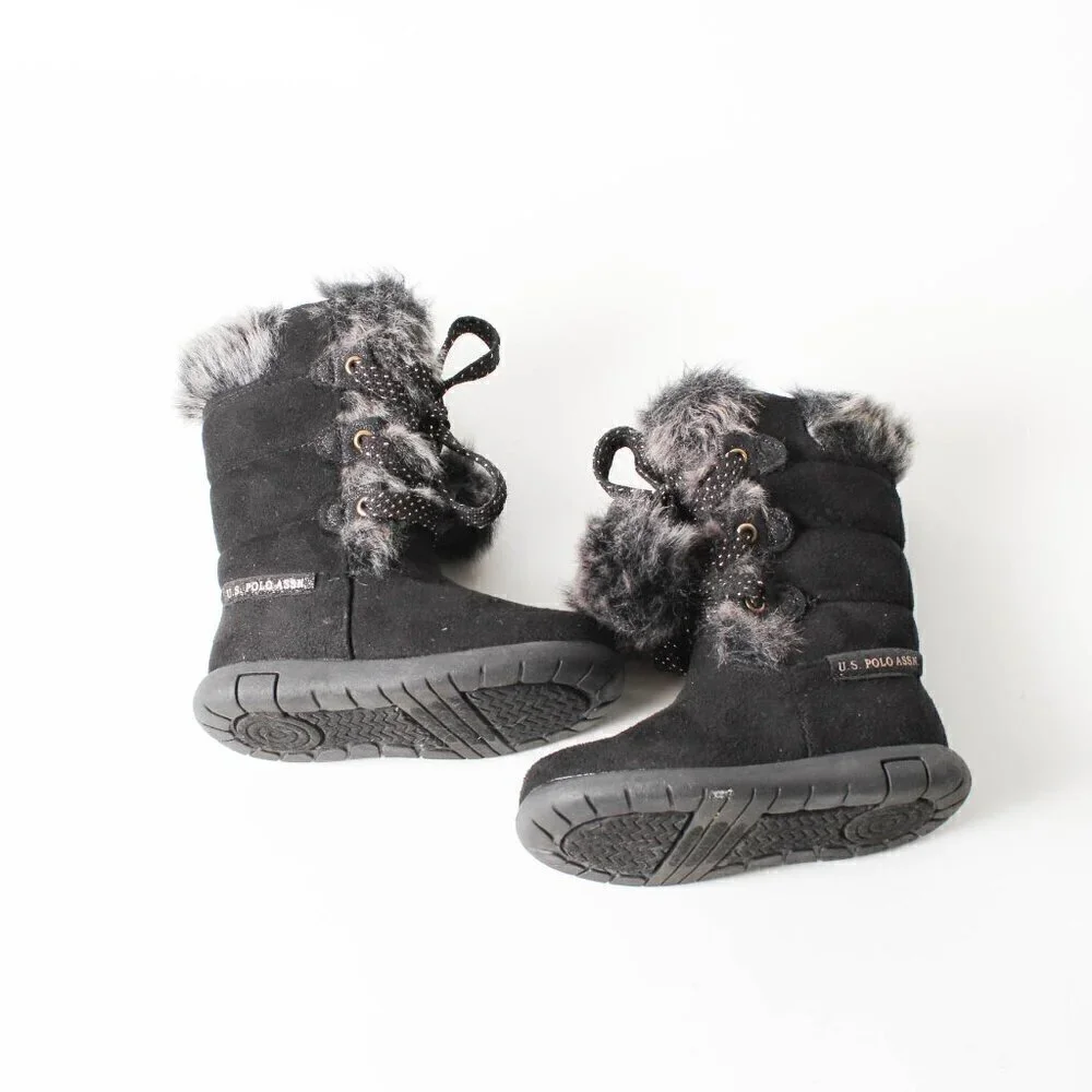 U.S. Polo Assn. Girls Snow Boots, Size 5 - Stylish & Warm!